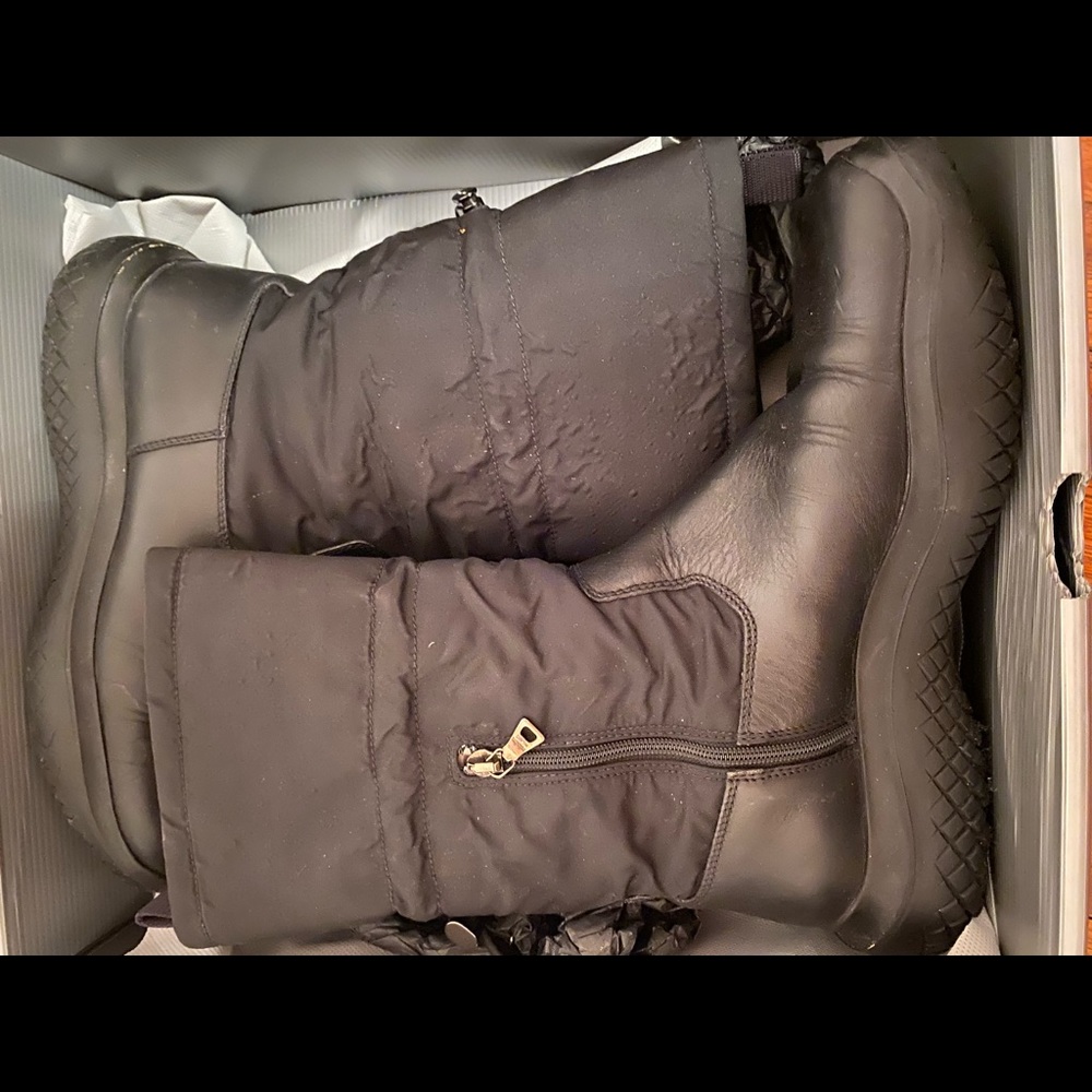 Prada Sport 💯 Auth calf lthr boots Sz 40/10 - Picture 3 of 15